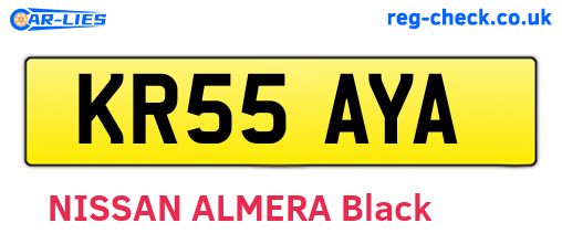 KR55AYA are the vehicle registration plates.