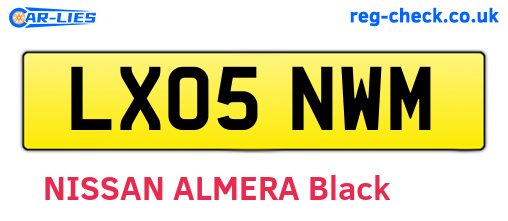 LX05NWM are the vehicle registration plates.