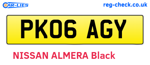 PK06AGY are the vehicle registration plates.