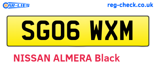SG06WXM are the vehicle registration plates.