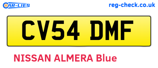 CV54DMF are the vehicle registration plates.