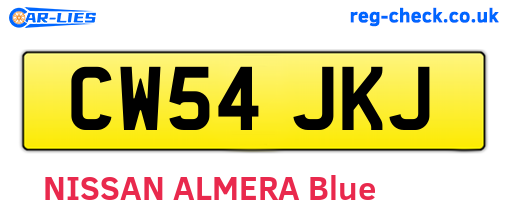 CW54JKJ are the vehicle registration plates.
