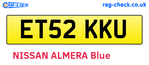 ET52KKU are the vehicle registration plates.