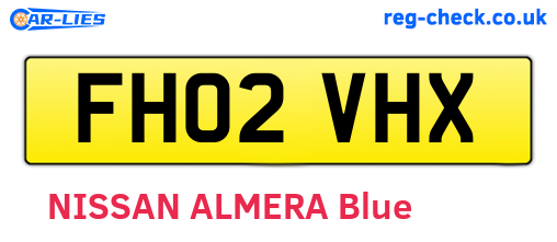 FH02VHX are the vehicle registration plates.
