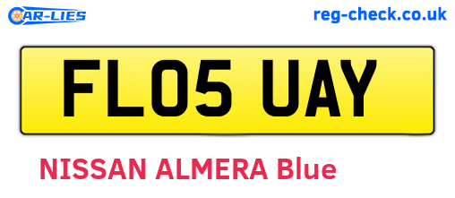 FL05UAY are the vehicle registration plates.