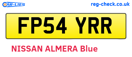 FP54YRR are the vehicle registration plates.