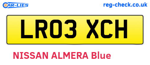 LR03XCH are the vehicle registration plates.