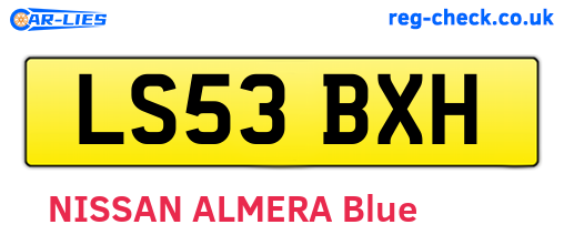 LS53BXH are the vehicle registration plates.