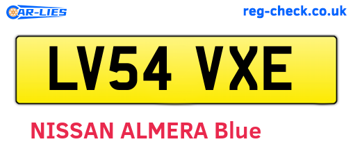 LV54VXE are the vehicle registration plates.