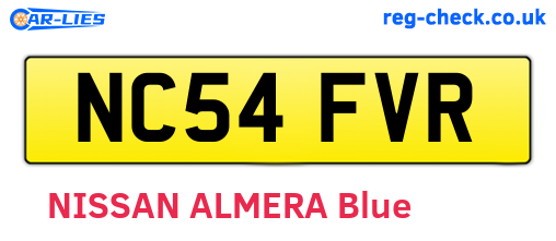 NC54FVR are the vehicle registration plates.