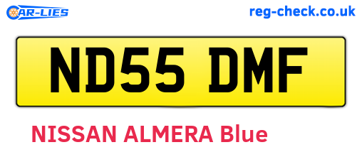ND55DMF are the vehicle registration plates.