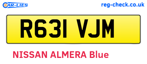 R631VJM are the vehicle registration plates.