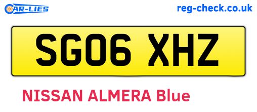 SG06XHZ are the vehicle registration plates.