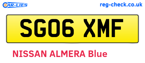 SG06XMF are the vehicle registration plates.