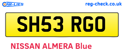 SH53RGO are the vehicle registration plates.