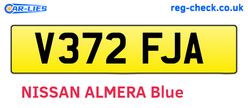 V372FJA are the vehicle registration plates.