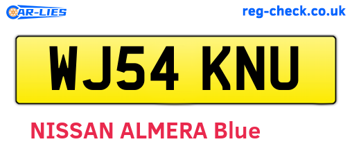WJ54KNU are the vehicle registration plates.