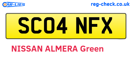 SC04NFX are the vehicle registration plates.