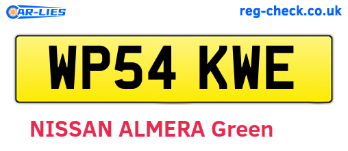 WP54KWE are the vehicle registration plates.