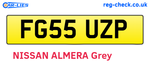 FG55UZP are the vehicle registration plates.