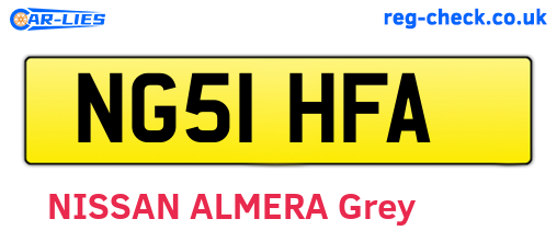 NG51HFA are the vehicle registration plates.