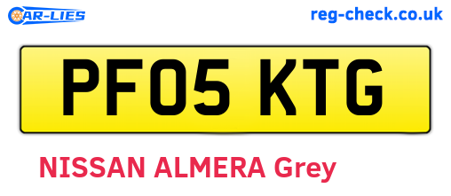 PF05KTG are the vehicle registration plates.