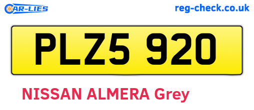 PLZ5920 are the vehicle registration plates.