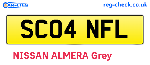 SC04NFL are the vehicle registration plates.