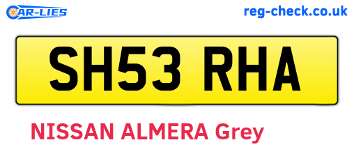 SH53RHA are the vehicle registration plates.