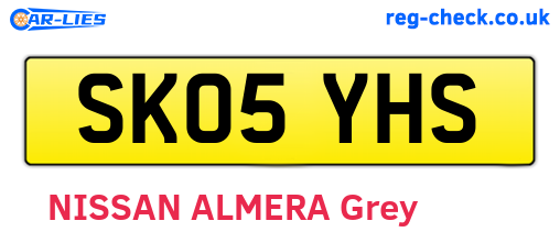 SK05YHS are the vehicle registration plates.