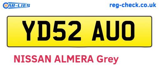 YD52AUO are the vehicle registration plates.