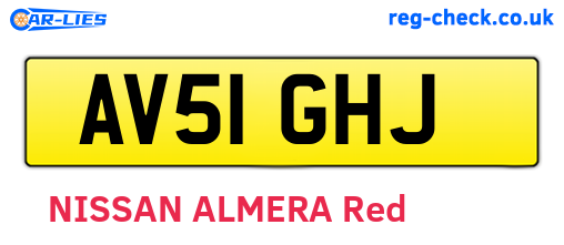 AV51GHJ are the vehicle registration plates.