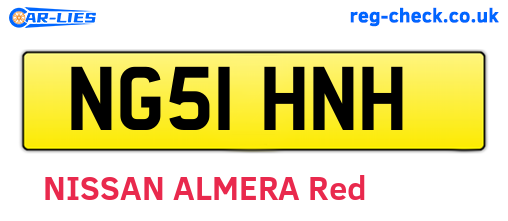 NG51HNH are the vehicle registration plates.