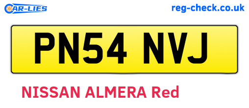 PN54NVJ are the vehicle registration plates.