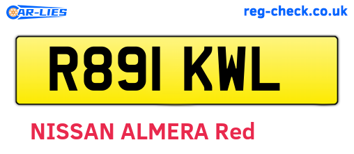 R891KWL are the vehicle registration plates.