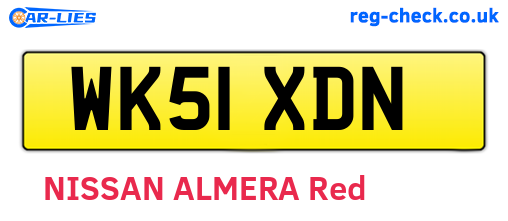 WK51XDN are the vehicle registration plates.