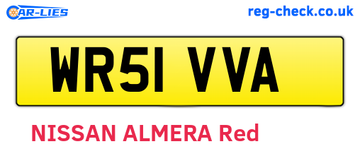 WR51VVA are the vehicle registration plates.