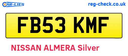 FB53KMF are the vehicle registration plates.