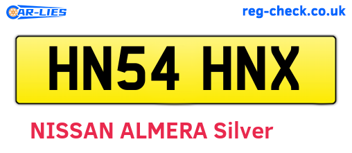 HN54HNX are the vehicle registration plates.