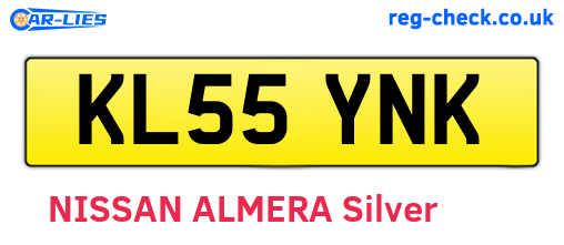KL55YNK are the vehicle registration plates.