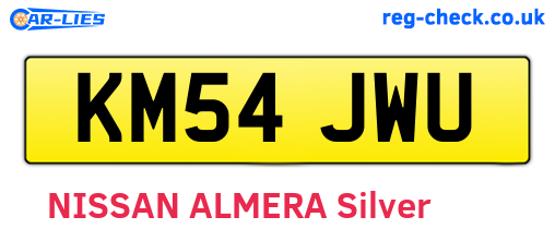 KM54JWU are the vehicle registration plates.