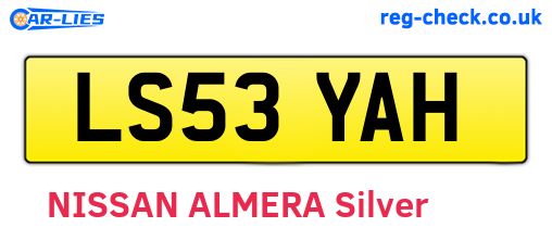 LS53YAH are the vehicle registration plates.