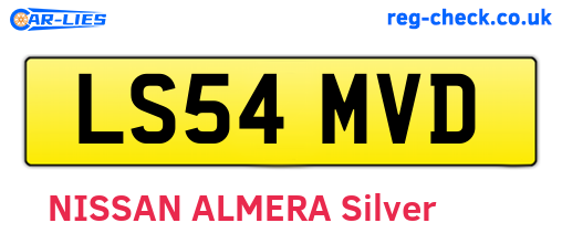 LS54MVD are the vehicle registration plates.