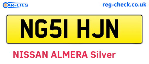 NG51HJN are the vehicle registration plates.
