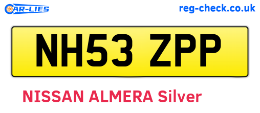 NH53ZPP are the vehicle registration plates.