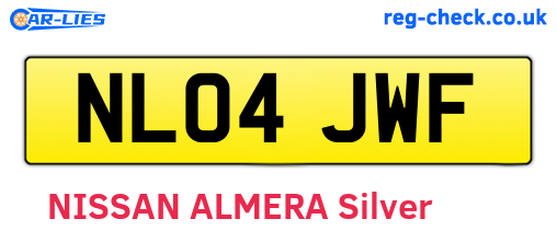 NL04JWF are the vehicle registration plates.