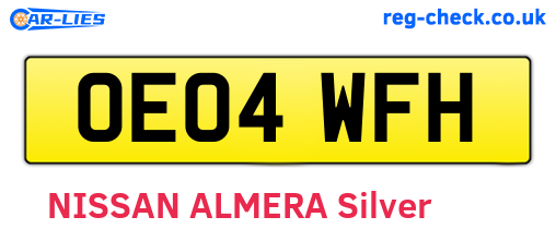 OE04WFH are the vehicle registration plates.