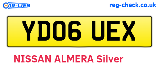 YD06UEX are the vehicle registration plates.