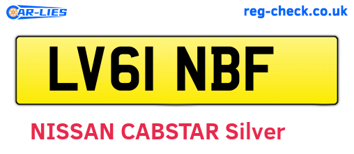 LV61NBF are the vehicle registration plates.