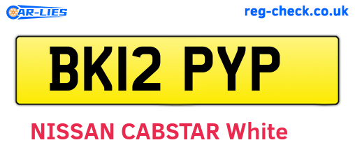 BK12PYP are the vehicle registration plates.